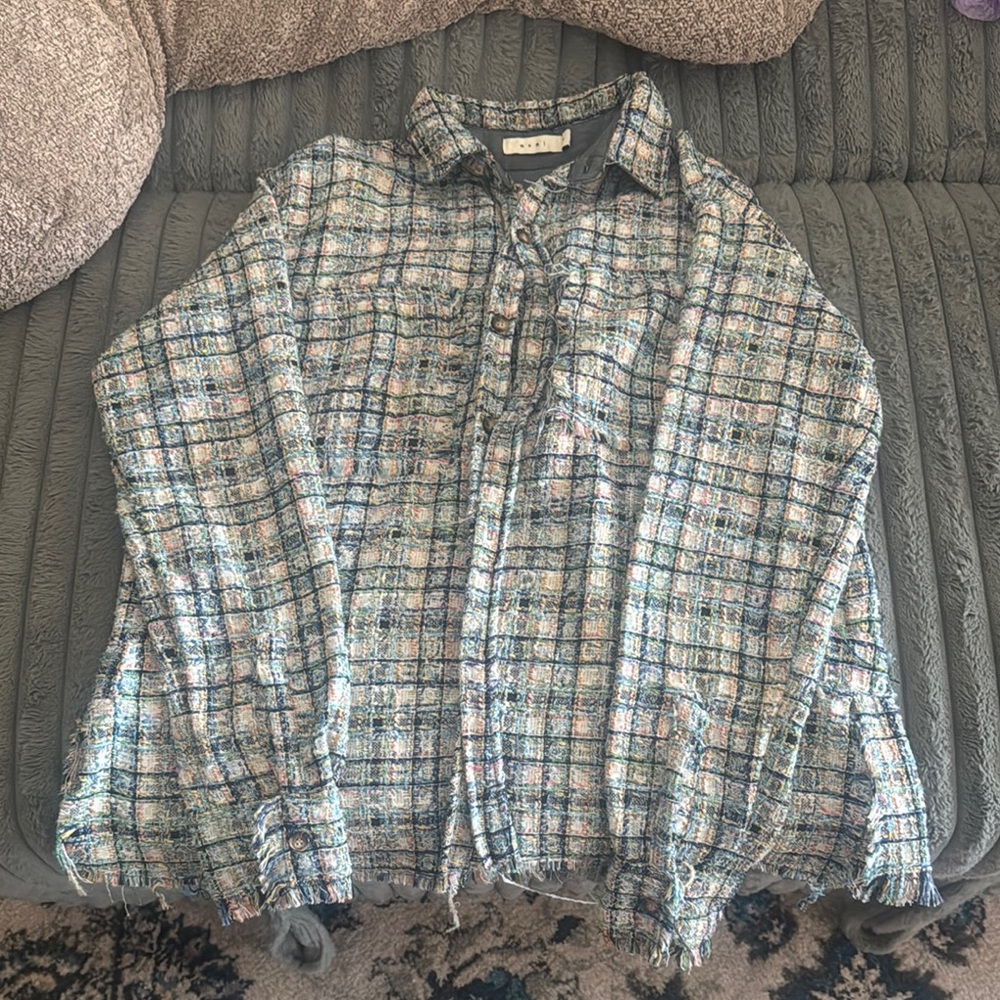 Plaid Button-Up Shirt